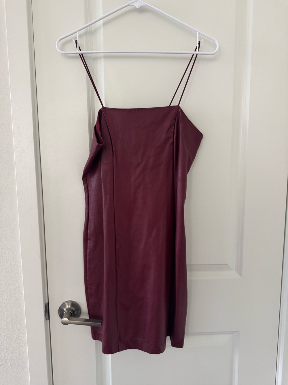 wild fable Burgundy Vegan Leather Mini Dress